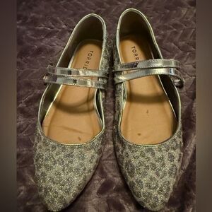 Torrid Silver Sparkly Leopard Print Flats
